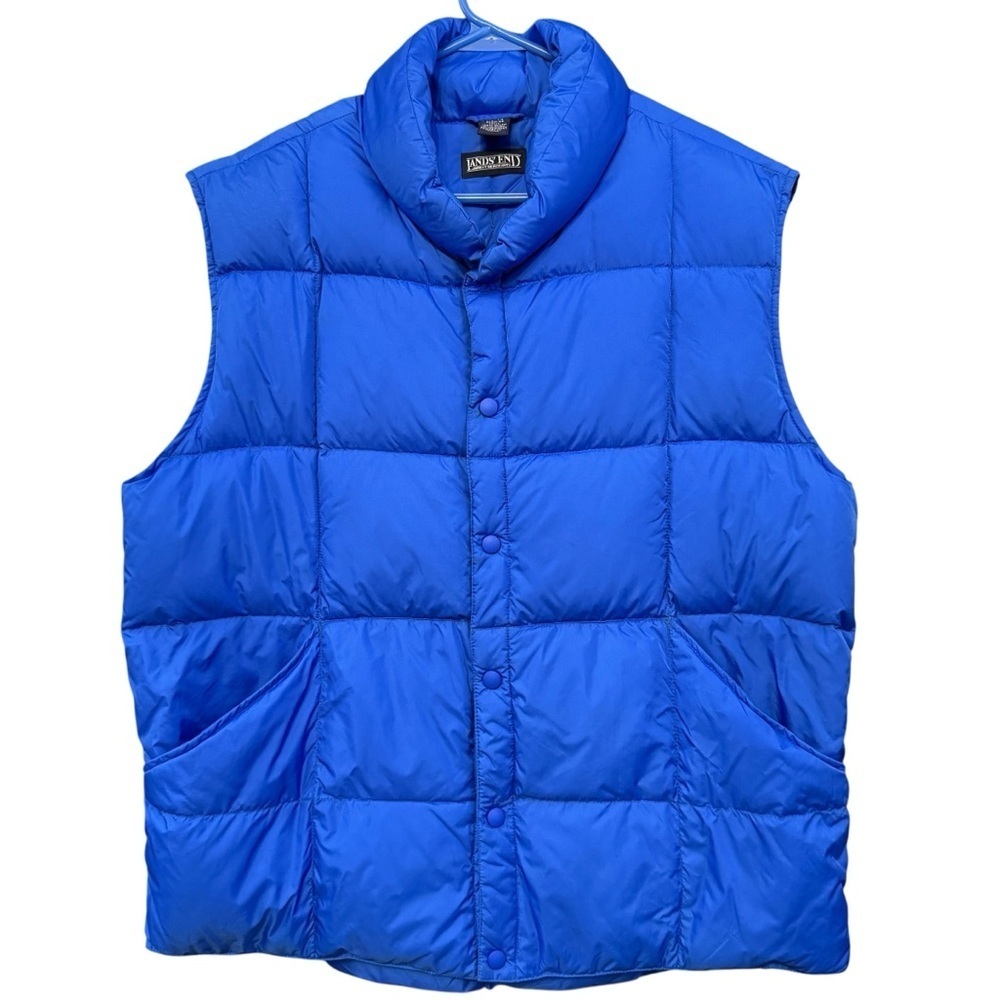 Lands’ End Blue Goose Down Puffer Vest Men’s L 42-44